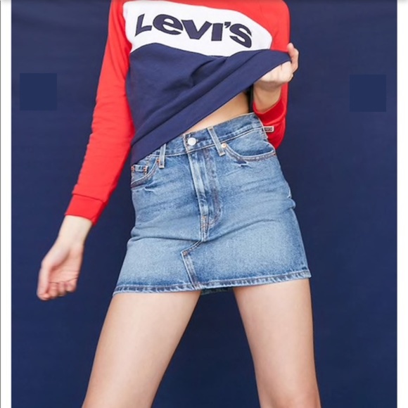 Levi's Dresses & Skirts - Levi's Deconstructed Skirt in Medium Denim